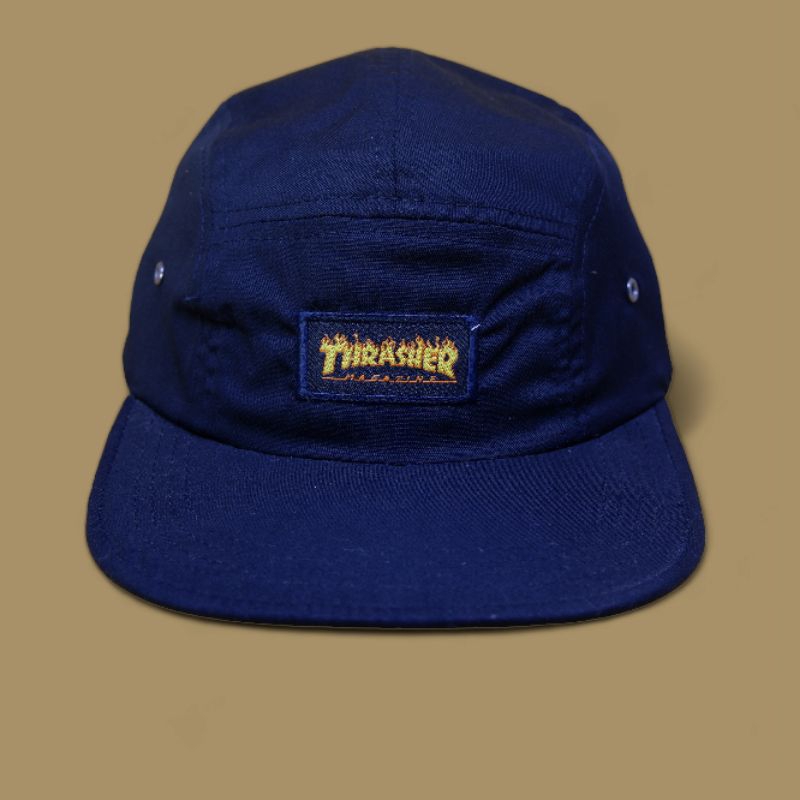 5PANEL THRASER FLAME LOGO TOPI CAP FIVE PANEL 5 PANEL