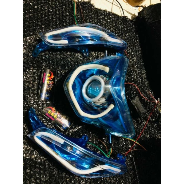 Reflektor lampu depan Jupiter MX new projie dan sein alis projie hilow highlow