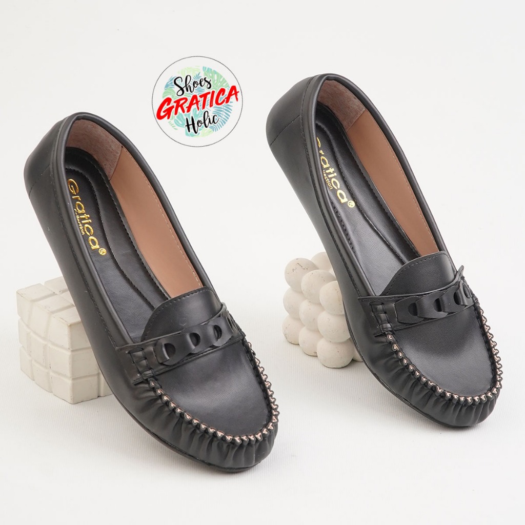 Flatshoes Gratica Terbaru ( ELINA ) Sepatu Wanita Ujung Bulat / Sepatu Balet Kekinian / Sepatu Kerja