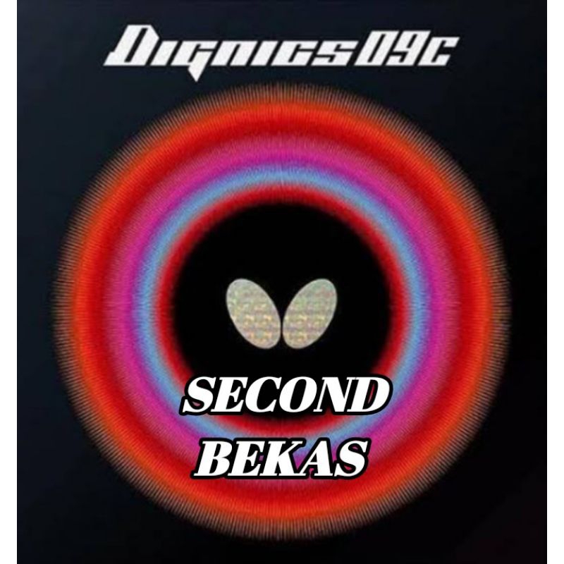 Butterfly Dignics 09c Hitam 100% Original (Second/Bekas) Karet Tenis Meja Pingpong