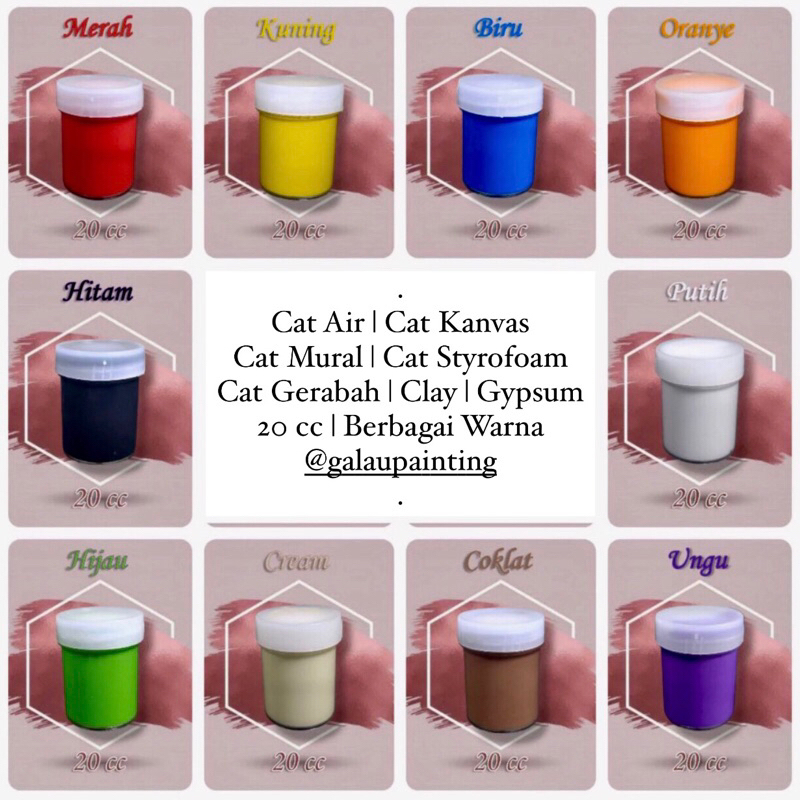 

Cat Lukis Kanvas 20ml | Cat Air 20ml | Cat Akrilik | Cat Anak-Anak