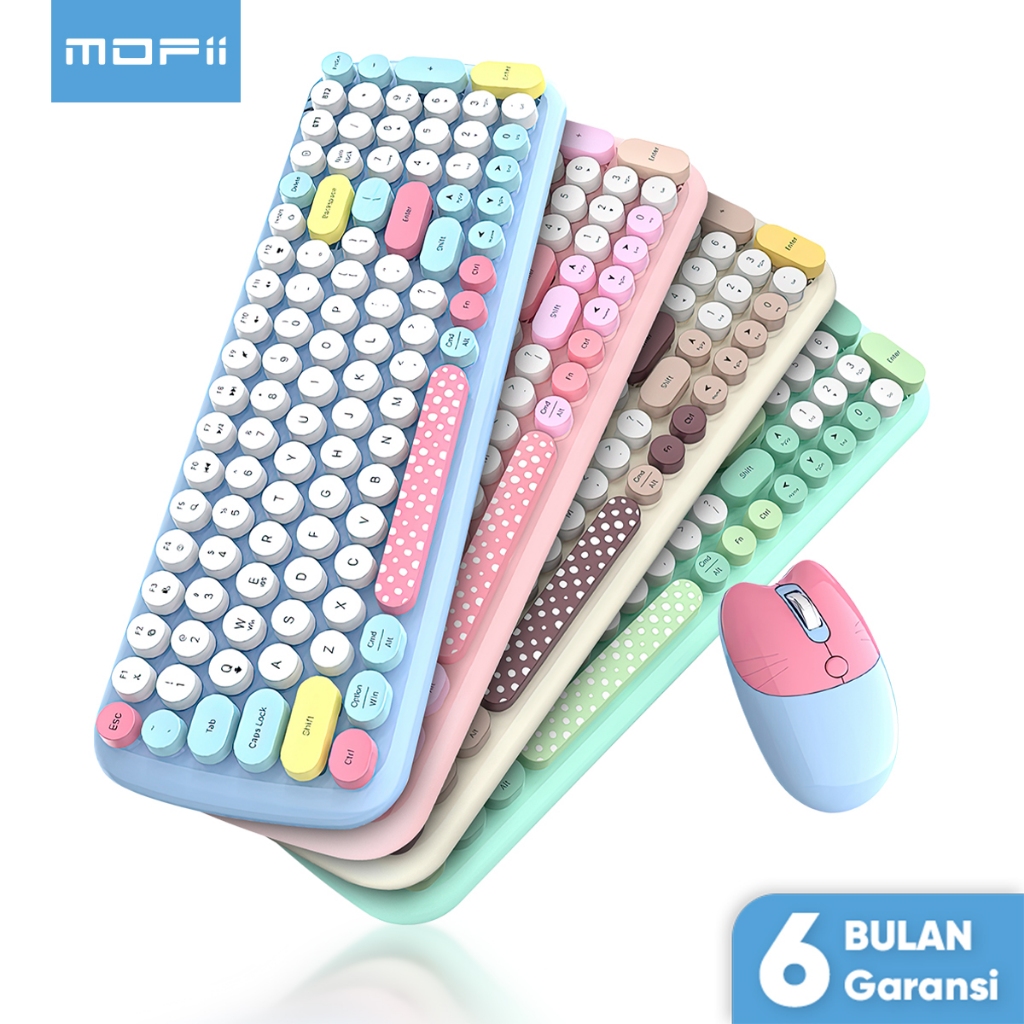 MOFii Wireless Keyboard Mouse Set Bluetooth + 2.4G 2 Model Candy Pro