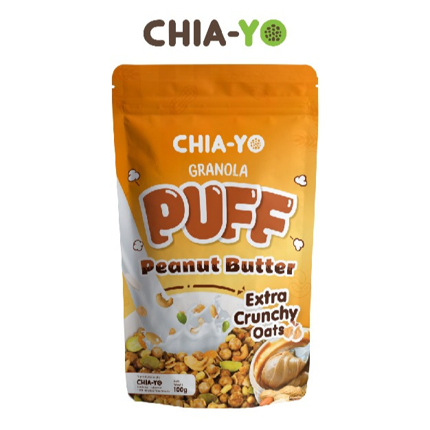 

Chiayo Clearence sale granola puff peanut butter 100 gram