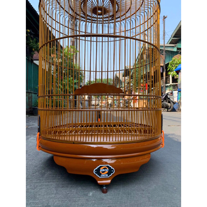 SANGKAR KANDANG MURAI EBOD JAYA PVC REBORN COKLAT No 2