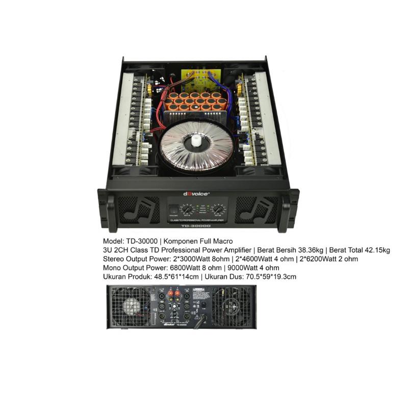 Power dB Voice TD 30000 Original Amplifier dBVoice TD30000 Class TD