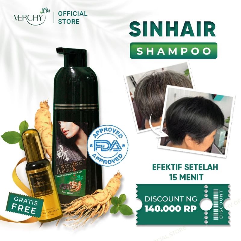 SIN HAIR SHAMPO PENGHITAM UBAN ORIGINAL JEPANG Garansi Uang Kembali.