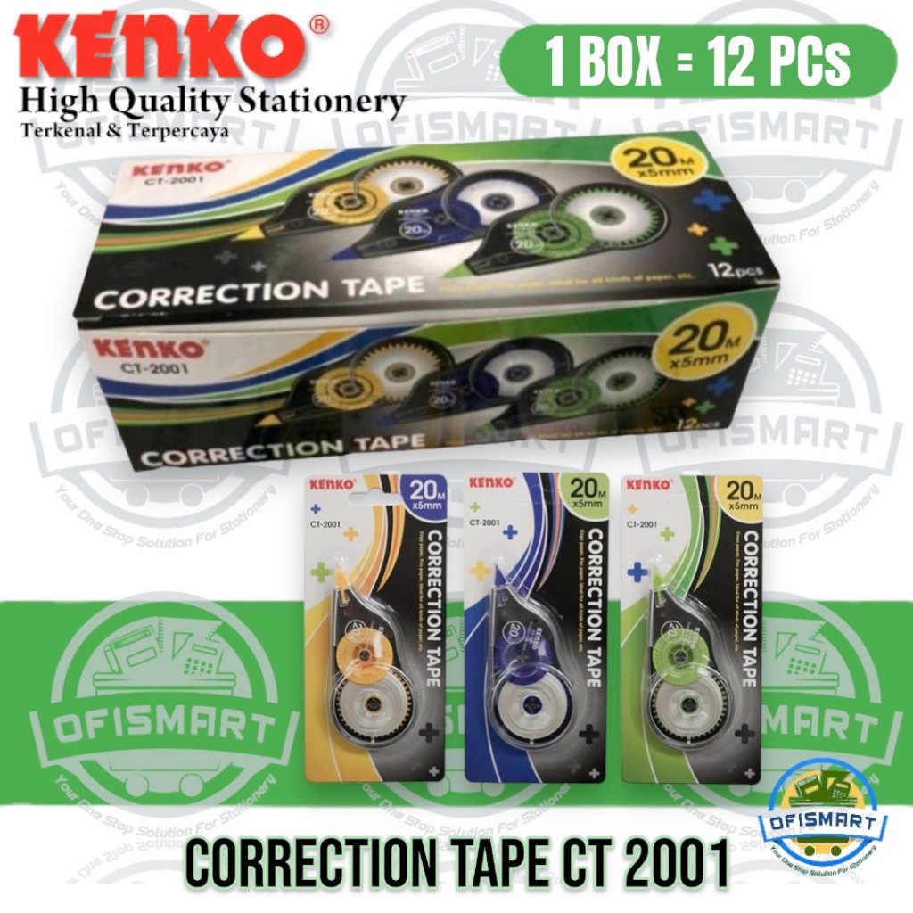 

Kenko Correction Tape 20m CT-2001 | @1Ktk=12PCs