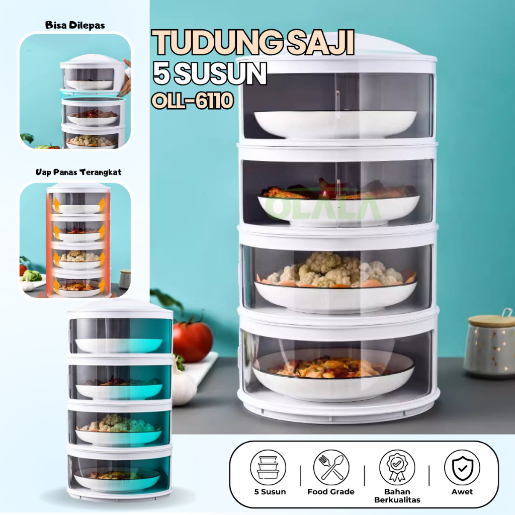 TUDUNG SAJI / RAK SUSUN RANTANG SUSUN SAYUR MAKANAN OLL-6110 3-5 SUSUN