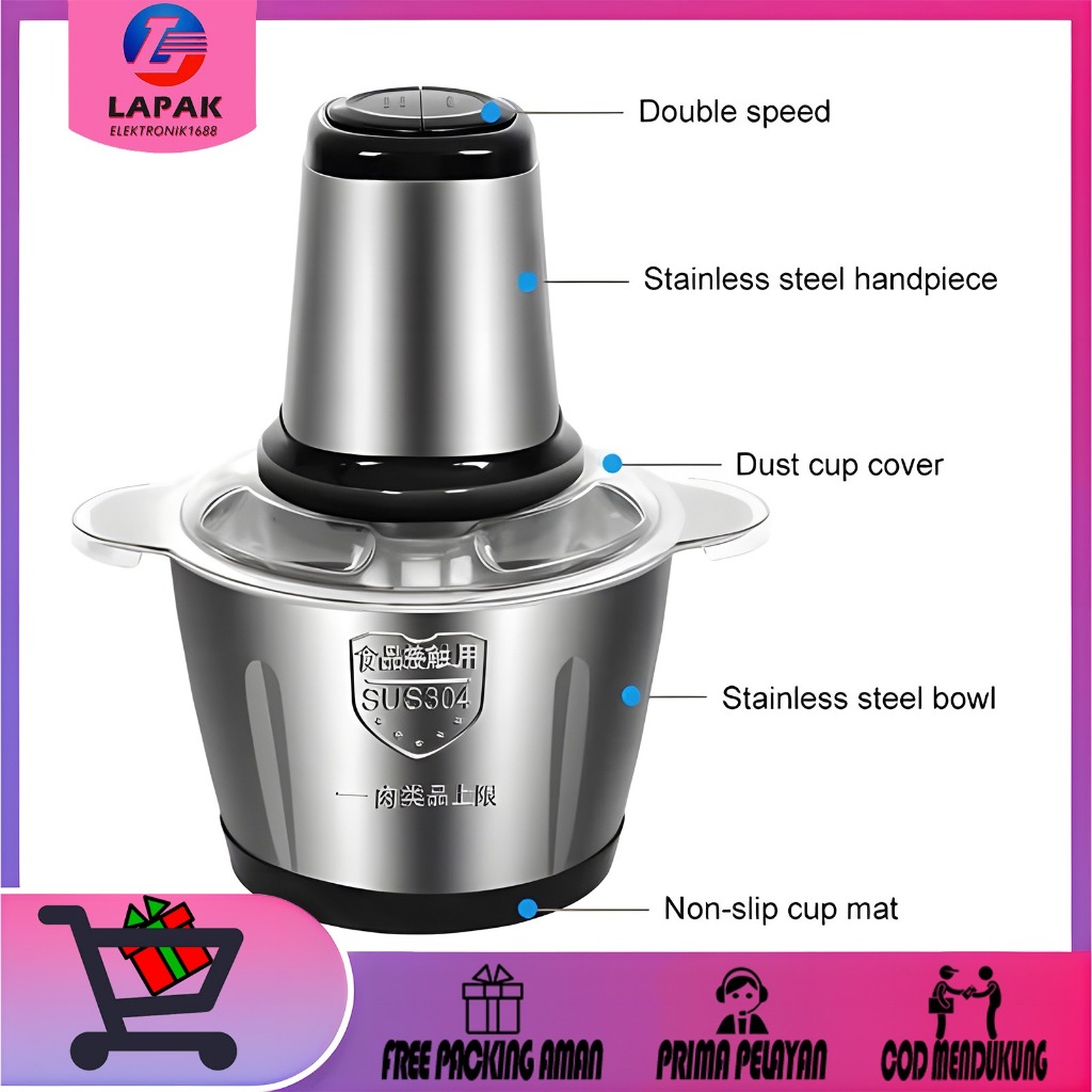 PAKET SUPER HEMAT CHOPPER+HAND MIXER+ FRESH BOX 5IN1