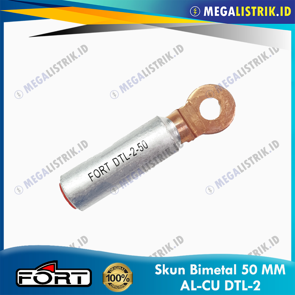 FORT SKUN BIMETAL AL-CU 50MM / CABLE LUG DTL-2-50 MM / SCUN KABEL ALUMINIUM TEMBAGA 50-10 MM
