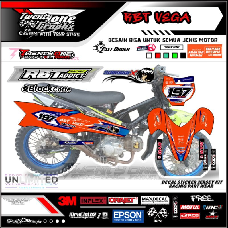 decal Rbt Vega ZR new superglosy max RBT GTX trabas