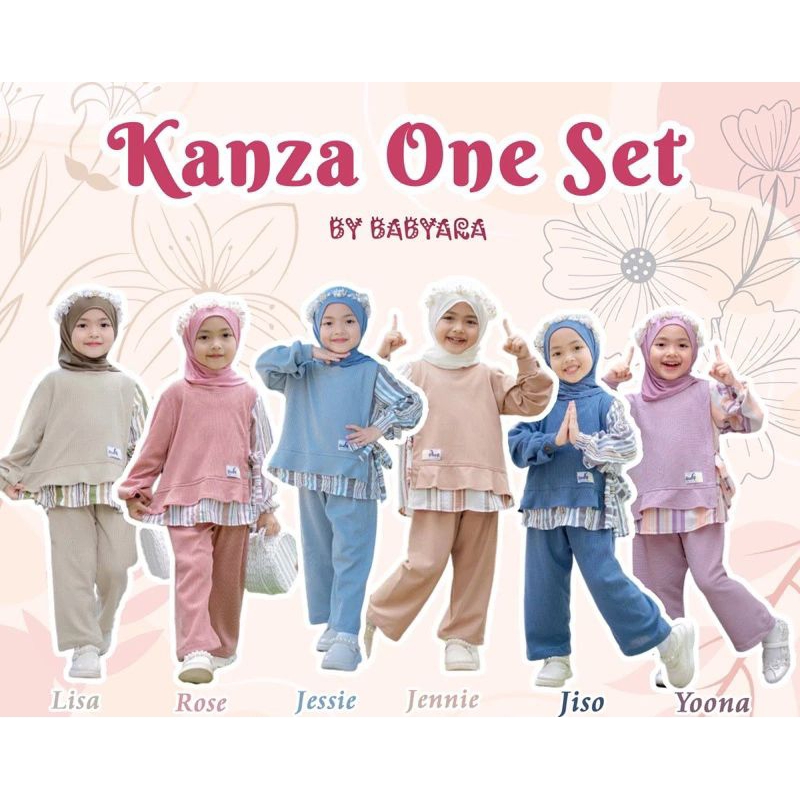 Khanza One Set Original By Babyara | gamis premium | gamis cantik | setelan anak | Gamis Original | 
