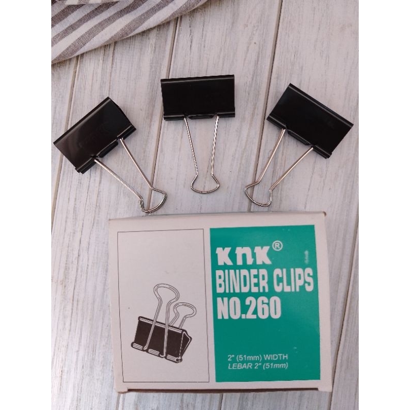 

(12PC)BINDER CLIPS KNK NO 260 HITAM /UK 2" (51MM)