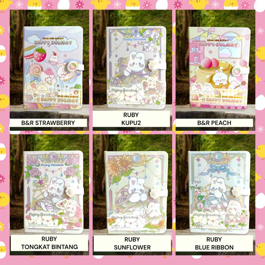 

HS - DIARY HARDCOVER RABBIT AND BEAR | BUKU DIARY | BUKU CATATAN KUNCI MAGNET DIARY | BUKU JURNALING | JOURNAL | JURNAL | BUKU CATATAN LUCU