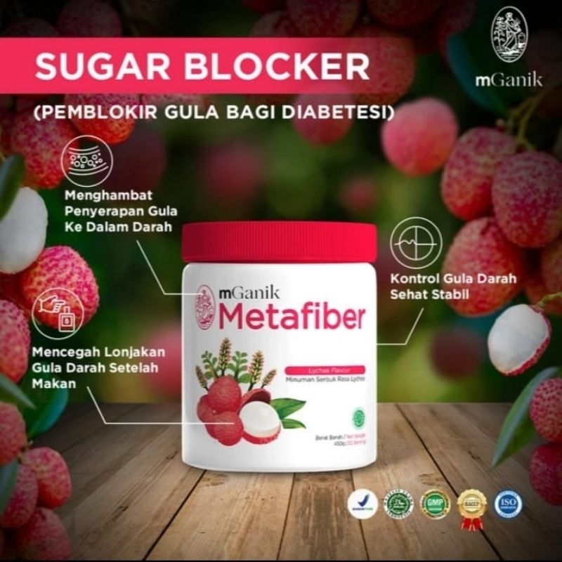 

mGanik Metafiber rasa Lychee 450gr | Sugar Blocker for Diabetes