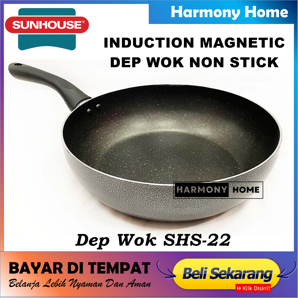 SUNHOUSE SHS-22 - SUNHOUSE SEDIA wajan anti lengketwajan penggorenganKuali Enamelteflon panggangtepl
