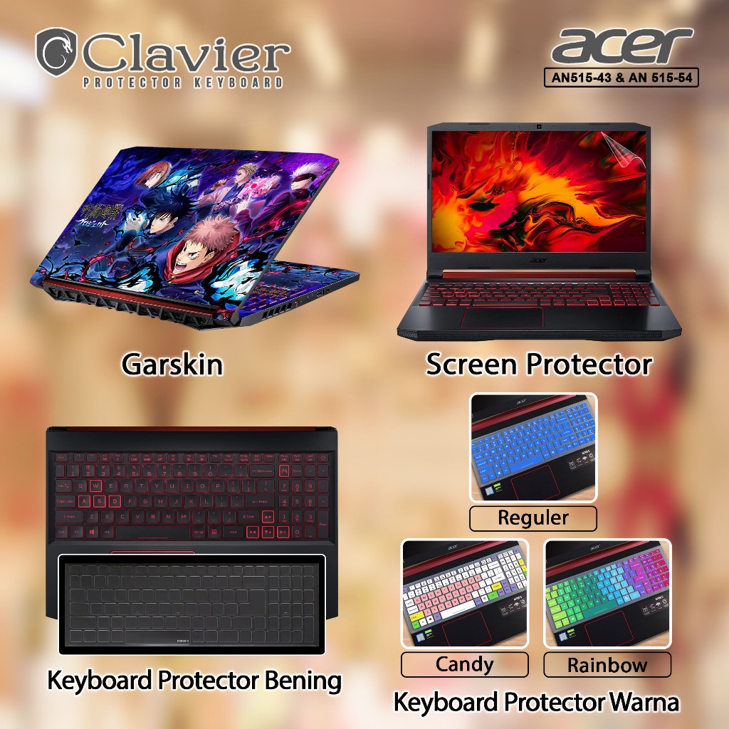 Cover Keyboard Screen Protector Garskin Laptop Anti Gores Acer Nitro 5 AN515-54-507M 512L 54YU 5942 