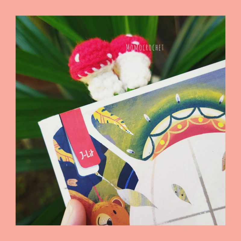 

[Ready Stock] Mushroom Bookmark| Pembatas Buku Rajut | Amigurumi Jamur