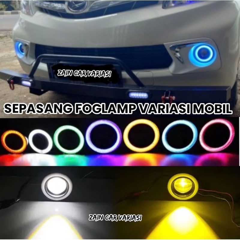 KOLAHA_KASIMAN - SEPASANG LAMPU LED FOGLAMP ANGEL EYES 89MM AVANZA XENIA CALYA SIGRA AGYA AYLA VIOS
