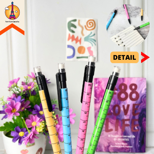 

Pensil Cetek Isi Ulang Mekanik Motif Penggaris Alat Ukur PCM-1031