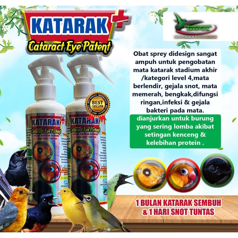 Obat Katarak Patent 200ml untuk semua jenis burung Mengobati mata burung snot Katarak Bengkak