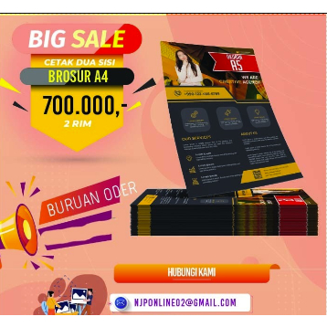 

Cetak Brosur A4 (2 Sisi ) 1 rim / 500 lbr | Art Paper 120 gr Murah !! Kualitas OKE !! PO HNY 2 HARI