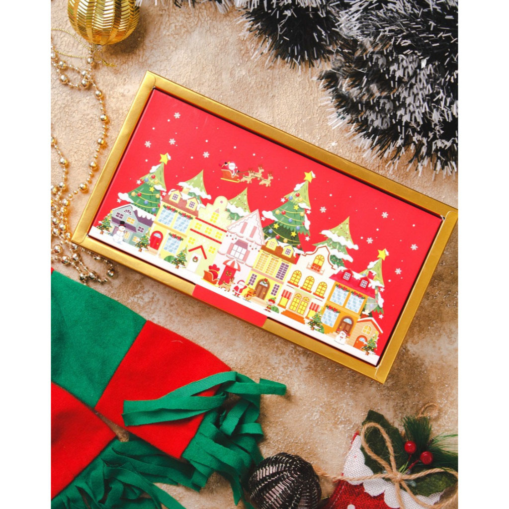 

( 5 Pcs ) Dus Toples 250gr Isi 2 Box Hampers Natal Kotak Kue Packaging Parcel Kado Christmas Dus 25x12x5cm