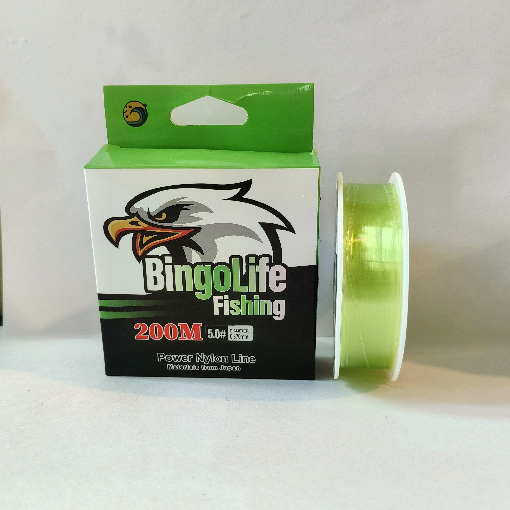 Senar Pancing 200m Kuat Anti Keriting Tahan Lama Biru Langit Hijau Zamrud Merah Mulus 1.4kg~21kg Japanese Nylon Monofilament Fishing Line Alat Pancing