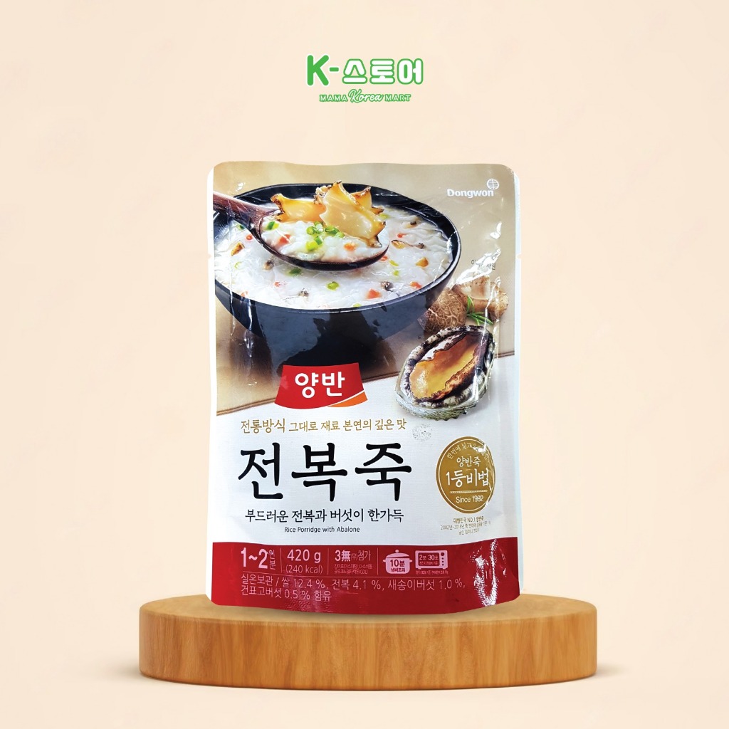 

DONGWON RICE PORRIDGE WITH ABALONE 420G/BUBUR NASI ABALONE