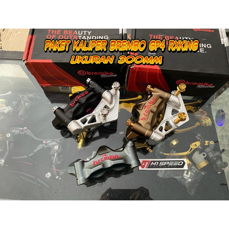 Paket kaliper Brembo gp4Rx RX king / Kaliper Brembo Gp4 RX-King set breket