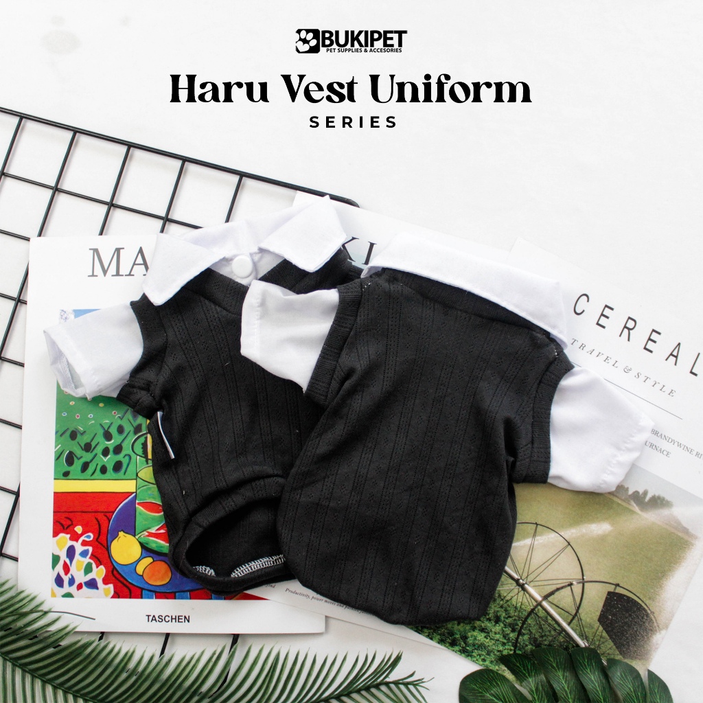 Baju kucing anjing kelinci monyet cowok cewek lucu - BUKIPET HARU VEST UNIFORM