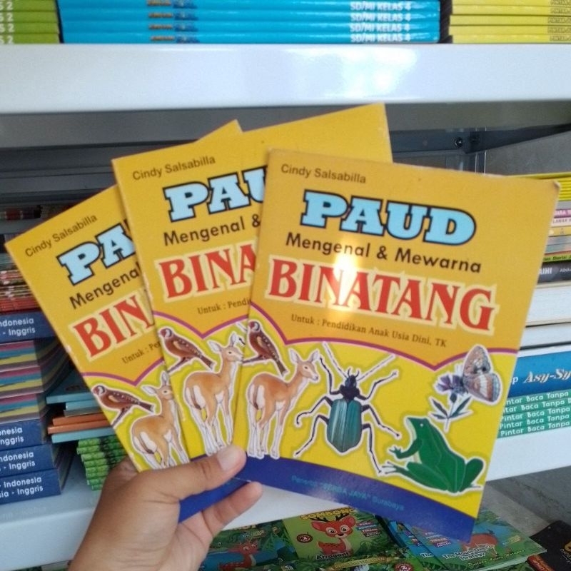 BUKU PAUD MEWARNAI BINATANG UNTUK ANAK-ANAK - BUKU ANAK