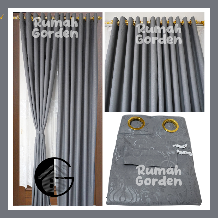 TIRAI PINTU DAN GORDEN JENDELA POLOS EMBOS LILLAC SMOKERING HORDENG LUBANG KORDEN WARNA UNGU