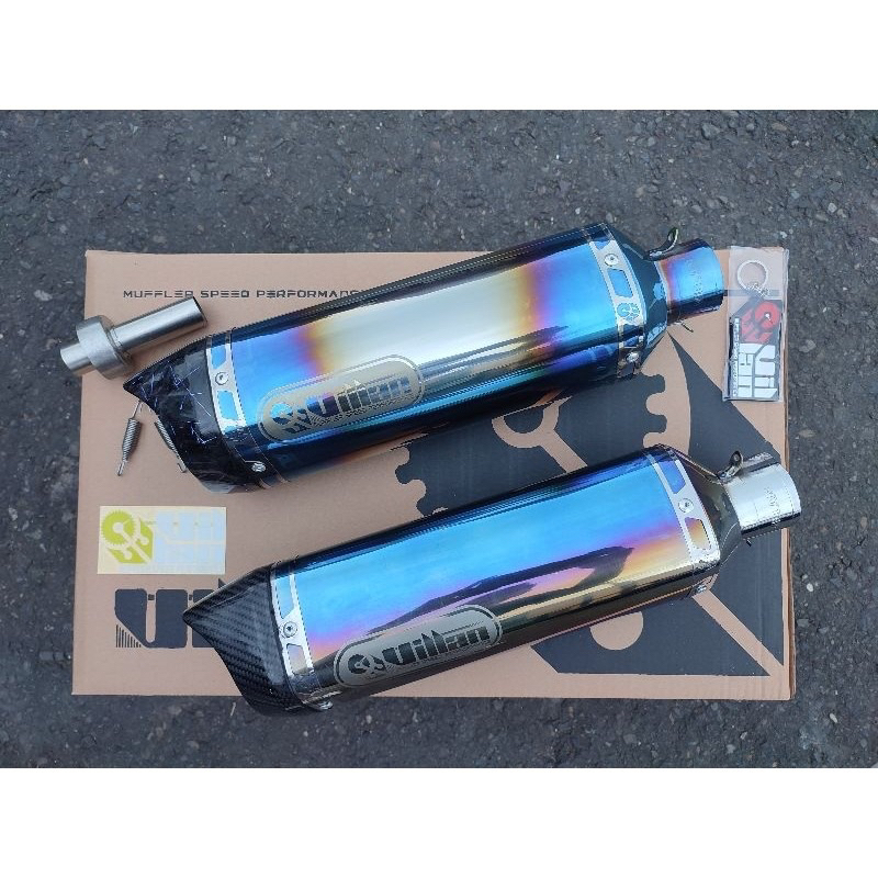 ( ORIGINAL ) KNALPOT VILLAN SV1 BLUE SLINCER ONLY INLET 50/51