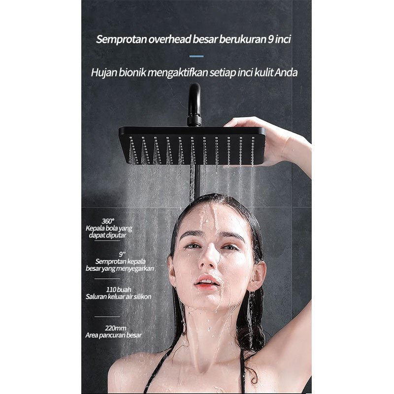 Limaukuit_Space Shower 1 Set Shower Set Kamar Mandi Rain Shower + Keran Cabang - Paket Shower