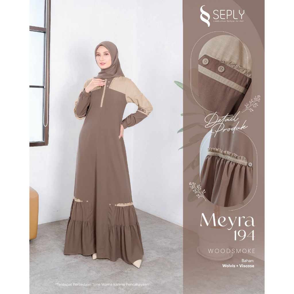 Meyra 194 Woodsmoke Gamis Seply Terbaru