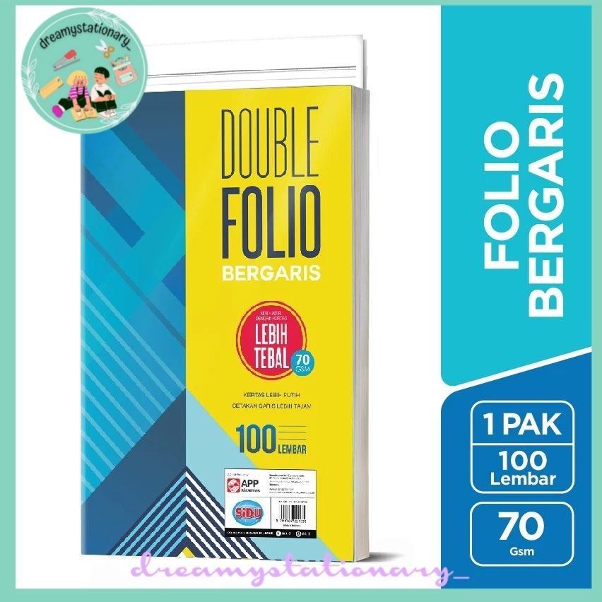 

B) SIDU Double Folio Bergaris 70 GSM