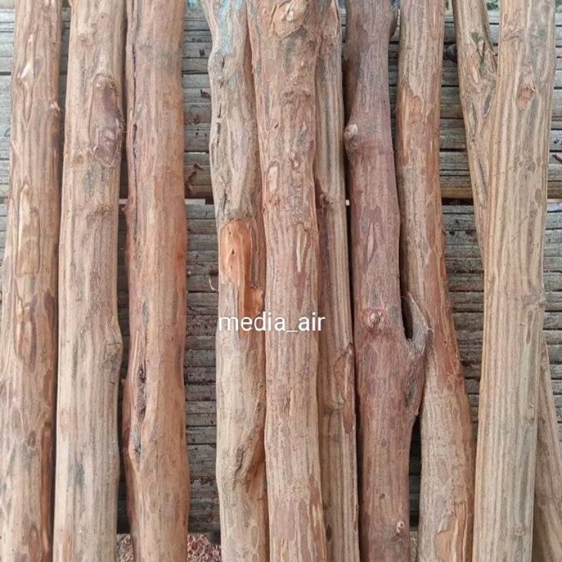 batang kayu Rasamala lurus 50cm batang dekorasi artificial aquascape