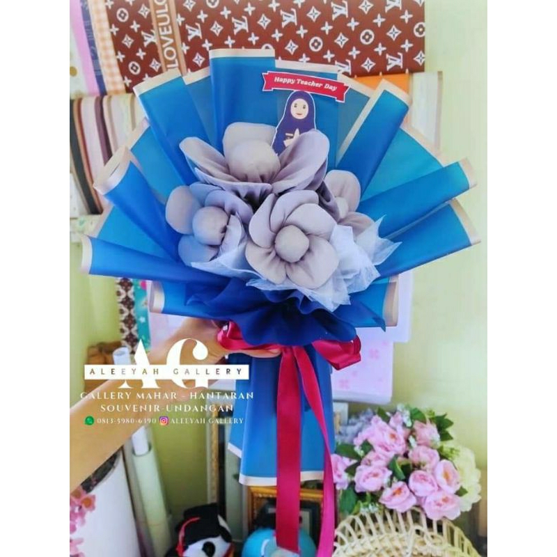 Buket Hijab Free Topper Hari Guru