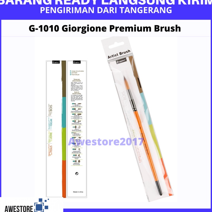 

Ready Stock Giorgione G-1010 Round Brush Kuas Lukis Liner Tipis 0 00 000 0000