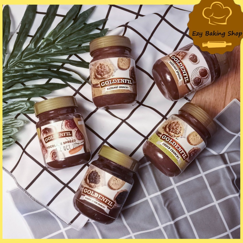 

♪↔✴❆ Selai Goldenfil 200gr Aneka Rasa Coklat Crunchy Tiramisu Green Tea Hazelnut Strawberi