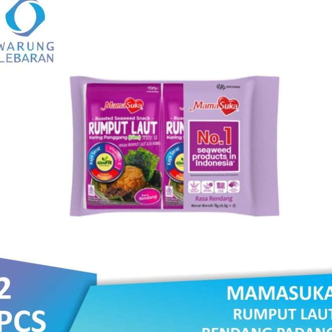 

➦➮✶✺ Mamasuka Rumput Laut Rendang Padang (Isi 2 Pcs) Stock Banyak