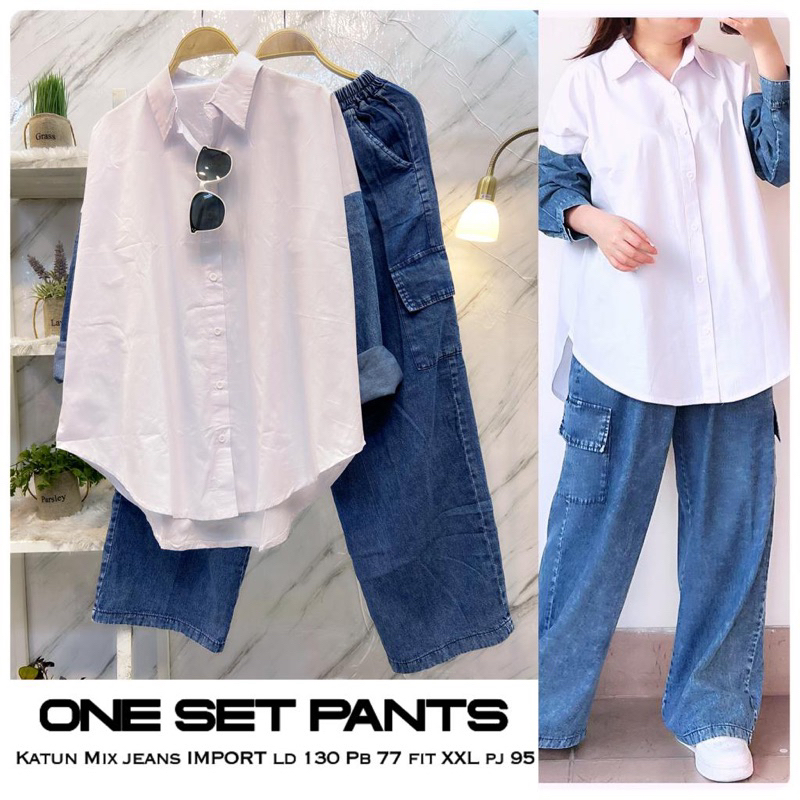 One set katun mix jeans