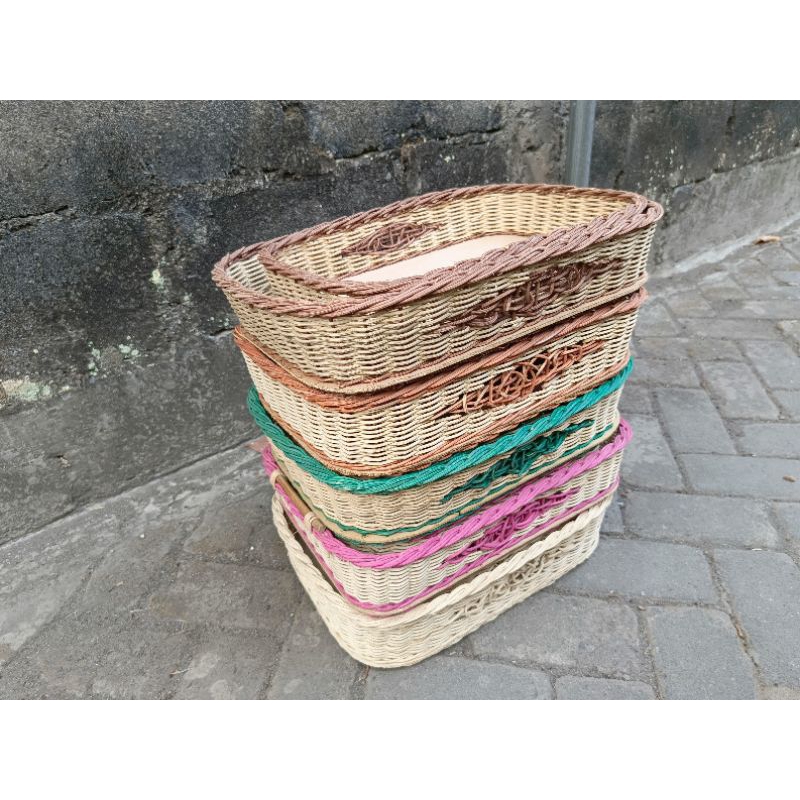 

Keranjang Parcel Rotan | Kotak Seserahan Set Isi 2