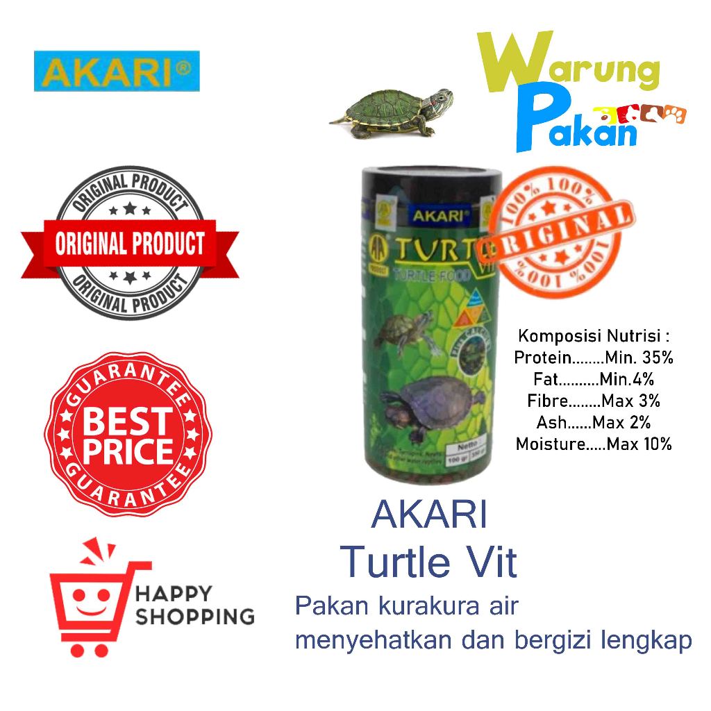 Makanan Kurakura AKARI TURTLE VIT KURA KURA BRAZIL PELET KURA