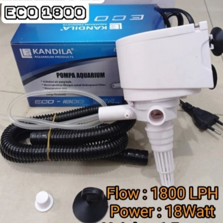 Pompa kolam aquarium hidroponik KANDILA PRO ECO 1800 ph