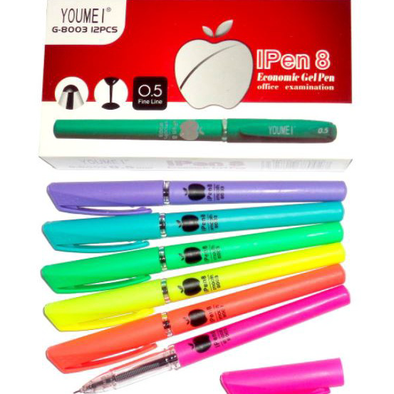 

HYBX4910 Free Ongkir (12pcs) Pulpen Gel Apel / Pen Ipen Murah / Bolpen Apple 0.5mm