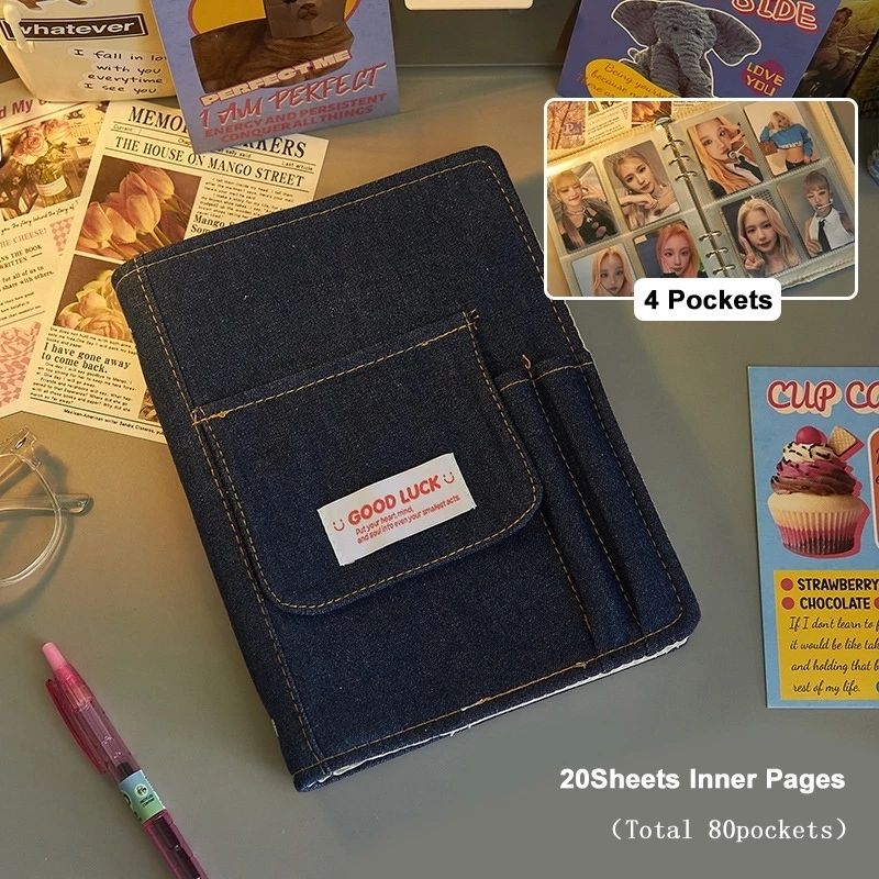 

A5 DENIM BINDER + 20 SLEEVE 4p / 6 RING BINDER A5