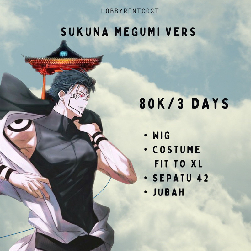 Rental Cosplay Sukuna Megumi Version Jujutsu Anime Jujutsu Kaisen