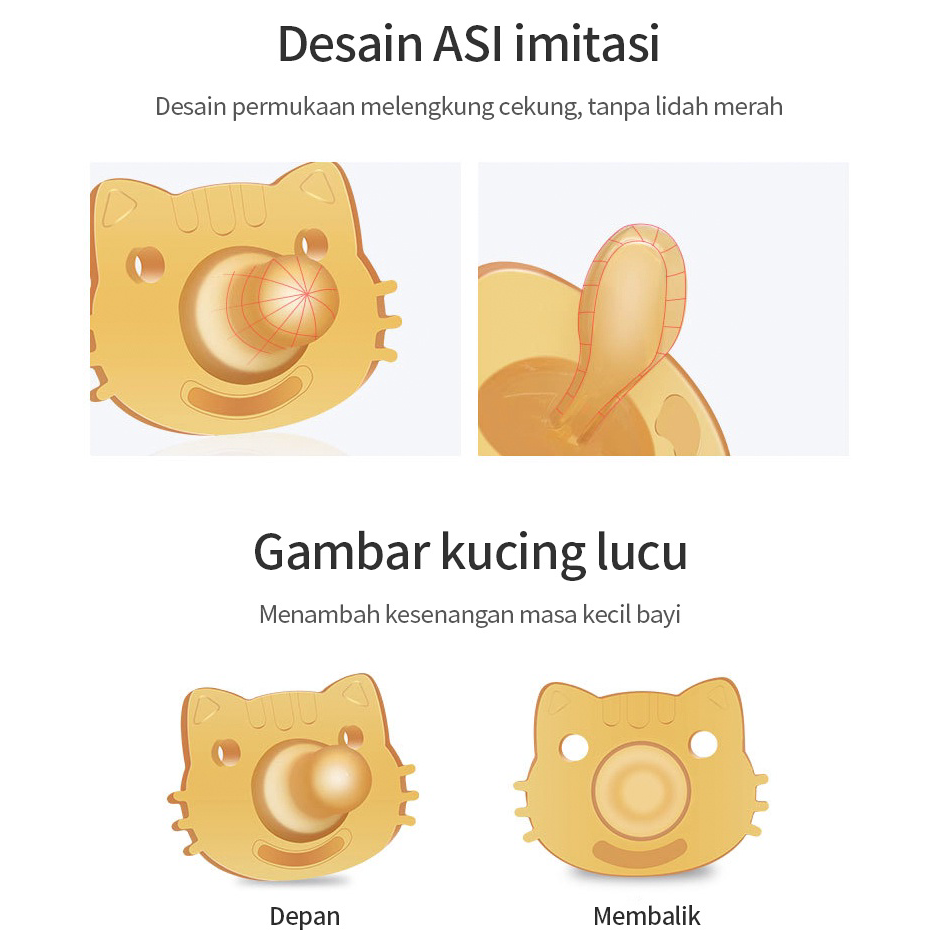 Laris AIKOKY Dot empeng bayi newborn/empeng bayi silikon lembut/kompeng bayi 0 6 bulan